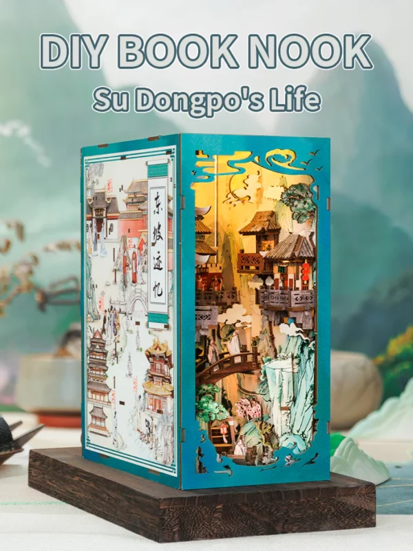 Kit "Book Nook" Su Dongpo's Life avec éclairage Led Intégrée – Image 3