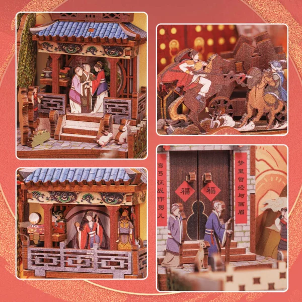 Kit "Book Nook" The Legend of Mulan avec éclairage Led Intégrée – Image 4