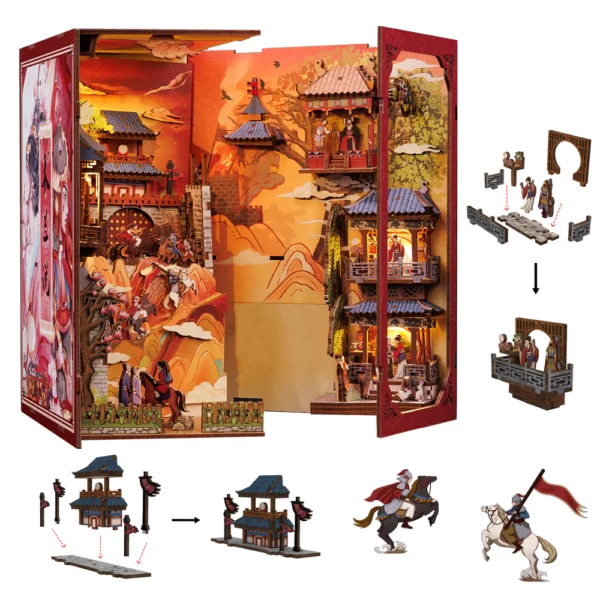 Kit "Book Nook" The Legend of Mulan avec éclairage Led Intégrée – Image 5