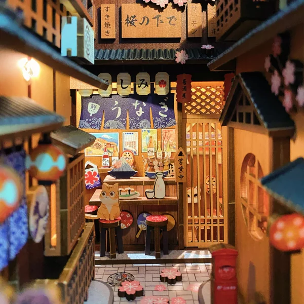 Kit "Book Nook" Under the Sakura Tree avec éclairage Led Intégrée – Image 4