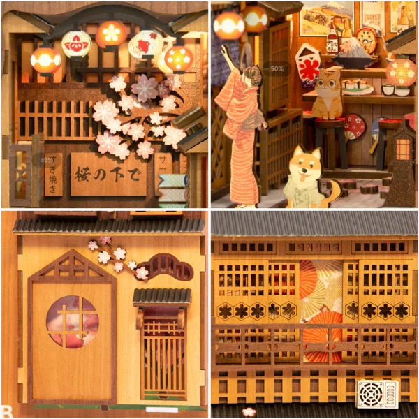 Kit "Book Nook" Under the Sakura Tree avec éclairage Led Intégrée – Image 6