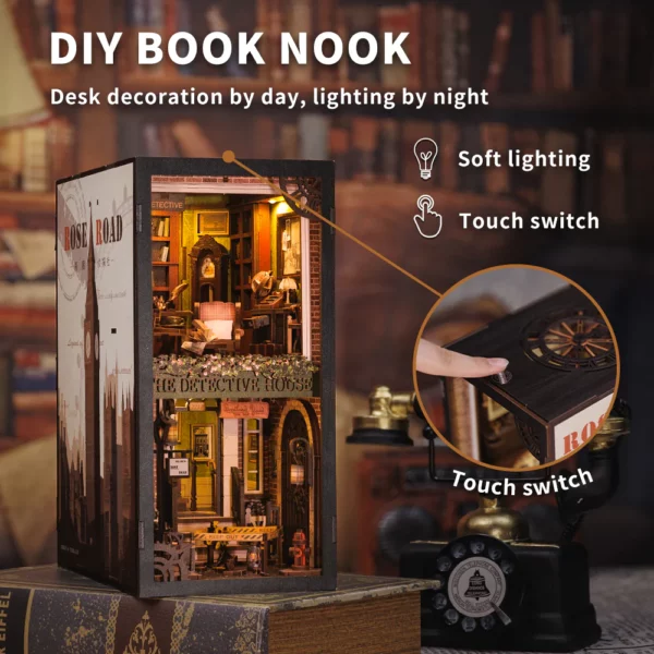 Kit "Book Nook" Rose Detective Agency avec éclairage Led Intégrée – Image 3