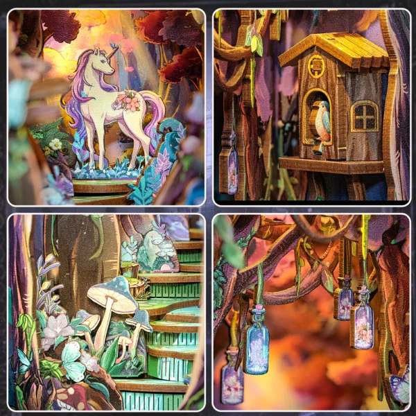 Kit "Book Nook" The Grace of Forest avec éclairage Led Intégrée – Image 2