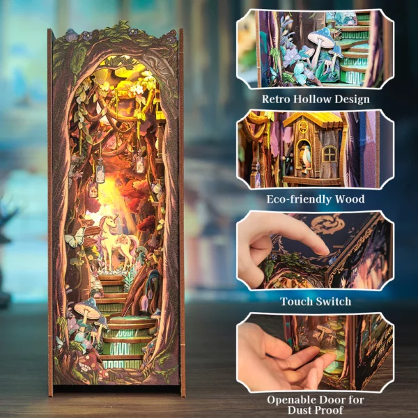Kit "Book Nook" The Grace of Forest avec éclairage Led Intégrée – Image 5