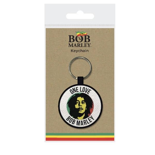 Porte-clés en tissu brodé Bob Marley : One Love – Image 2