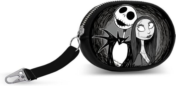 Porte-monnaie ovale Disney l'étrange Noël de Mr Jack : Jack & Sally [12,5x 9x2cm]