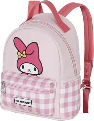 Sac à dos similicuir Hello Kitty : My Melody Vichy [25 x 22 x 15 cm]
