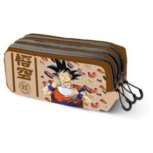 Trousse 3 compartiments zippés Dragon Ball : Goku Foodie [ 23*11*10cm]
