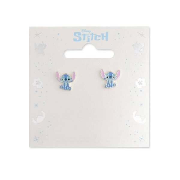 Paire de boucles d'oreilles à tige Disney Lilo & Stitch : Stitch [laiton plaqué argent] – Image 2