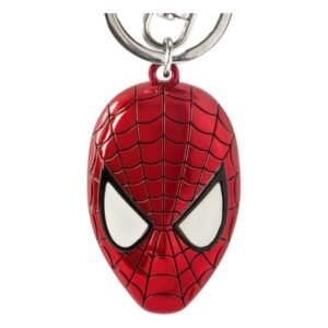 Porte-clés en métal Marvel : Tête Spider-Man (en couleur)