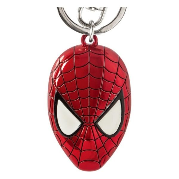 Porte-clés en métal Marvel : Tête Spider-Man (en couleur)