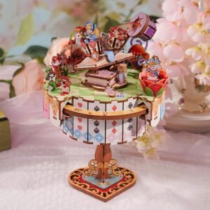 Kit « Book Nook » Alice’s Tea Party boite à musique rotative (209 pièces)