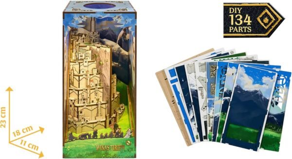 Kit "Book Nook" Le seigneur des anneaux : Minas Tirith avec éclairage Led Intégré – Image 2