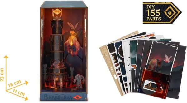 Kit "Book Nook" Le seigneur des anneaux : Barad-Dûr avec éclairage Led Intégré – Image 2