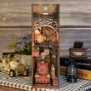 Kit « Book Nook » L’âge de la vapeur avec éclairage Led Intégrée