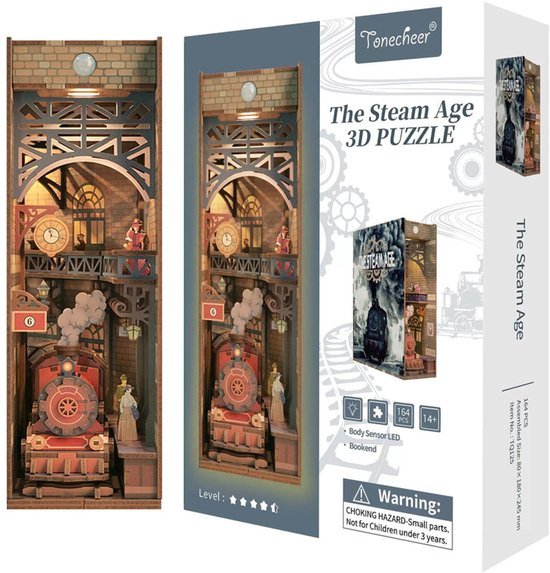 Kit "Book Nook" L'âge de la vapeur avec éclairage Led Intégrée – Image 5