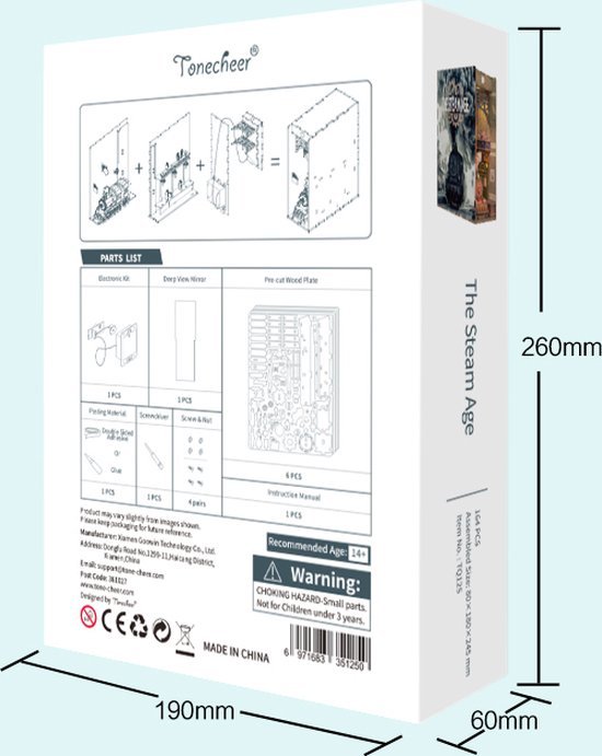 Kit "Book Nook" L'âge de la vapeur avec éclairage Led Intégrée – Image 6