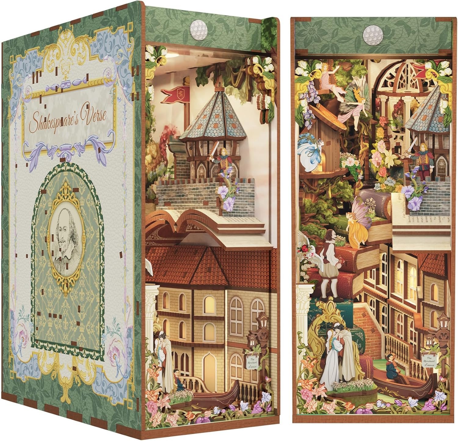 Kit "Book Nook" Shakespeare's Verse avec éclairage Led Intégrée