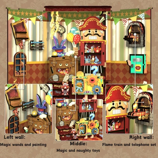 Kit "Book Nook" Amazing Toy Store avec éclairage Led Intégrée (103 pièces) – Image 3
