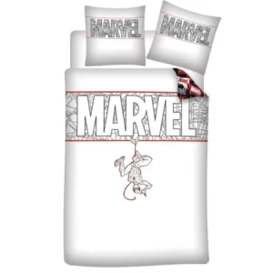 Parure réversible 1 place Marvel : Spider-Man [Housse de couette 140x200cm +Taie 65×65]
