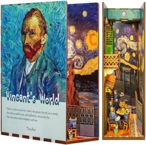 Kit « Book Nook » Le monde de Vincent Van Gogh avec éclairage Led Intégrée