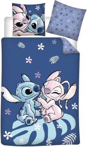 Housse de couette 140X200+Taie 65×65 Polycoton Disney Lilo & Stich : Stitch & angel]