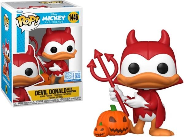 Figurine Pop [Chase Special Edition] Disney :  Devil Donald avec citrouille  [1446] – Image 2