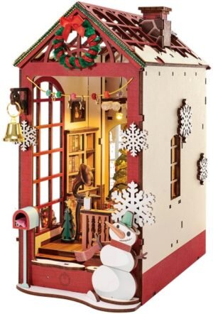 Kit « Book Nook » Christmas Indoor Scene avec éclairage Led Intégrée  [Kit à construire 206 pièces]