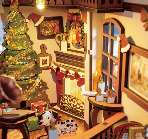Kit "Book Nook" Christmas Indoor Scene avec éclairage Led Intégrée