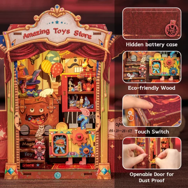 Kit "Book Nook" Amazing Toy Store avec éclairage Led Intégrée (103 pièces) – Image 4