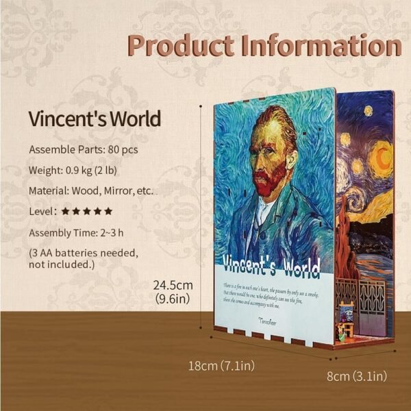 Kit "Book Nook" Le monde de Vincent Van Gogh avec éclairage Led Intégrée – Image 5
