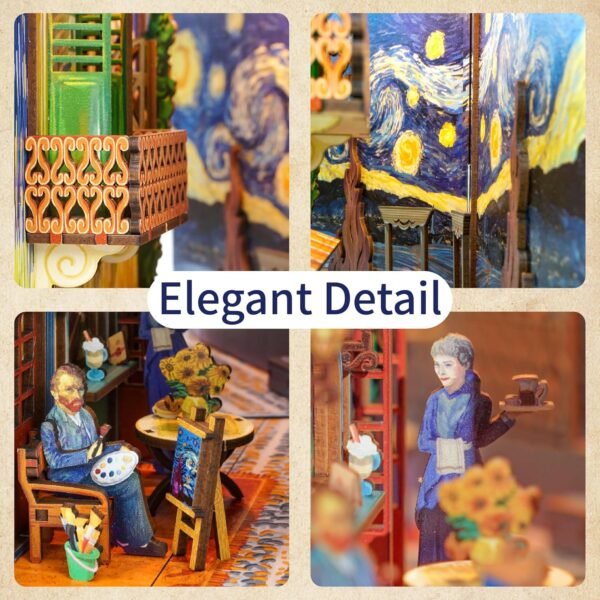 Kit "Book Nook" Le monde de Vincent Van Gogh avec éclairage Led Intégrée – Image 4