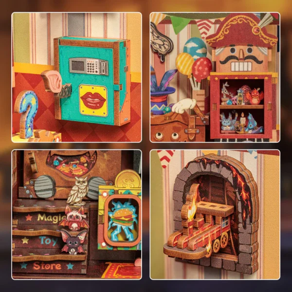 Kit "Book Nook" Amazing Toy Store avec éclairage Led Intégrée (103 pièces) – Image 5