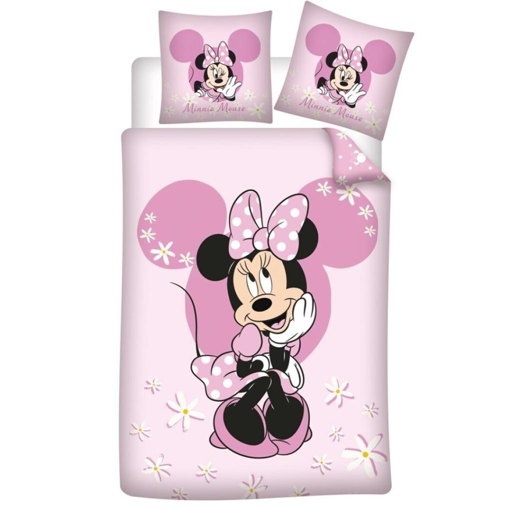 Parure de lit une place Disney : Mickey [Polyester, Housse de couette 140x200cm +Taie 65x65, lavable