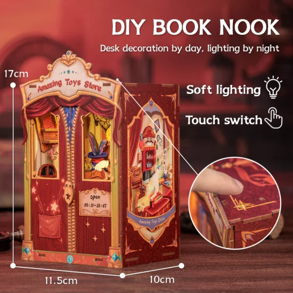 Kit "Book Nook" Amazing Toy Store avec éclairage Led Intégrée (103 pièces) – Image 9