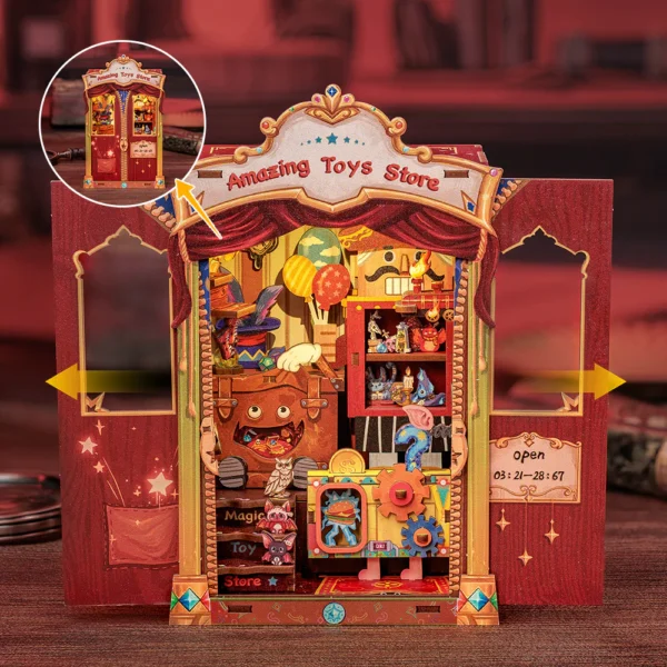 Kit "Book Nook" Amazing Toy Store avec éclairage Led Intégrée (103 pièces) – Image 2