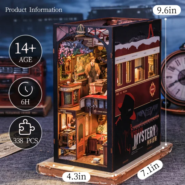 Kit "Book Nook" Train Mystère" avec éclairage Led Intégrée – Image 8