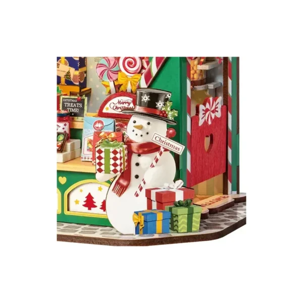Kit "Book Nook" Christmas Candy Stand avec éclairage Led Intégrée  [Kit à construire 170 pièces] – Image 3