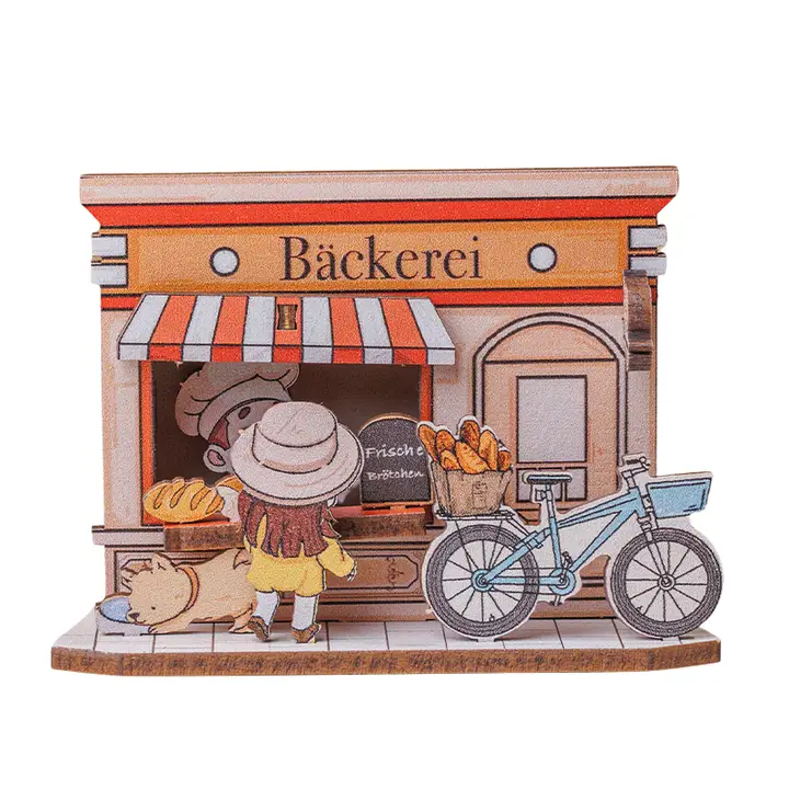 Mini Book Nook : Boulangerie (aimanté avec carte + enveloppe) – Image 3