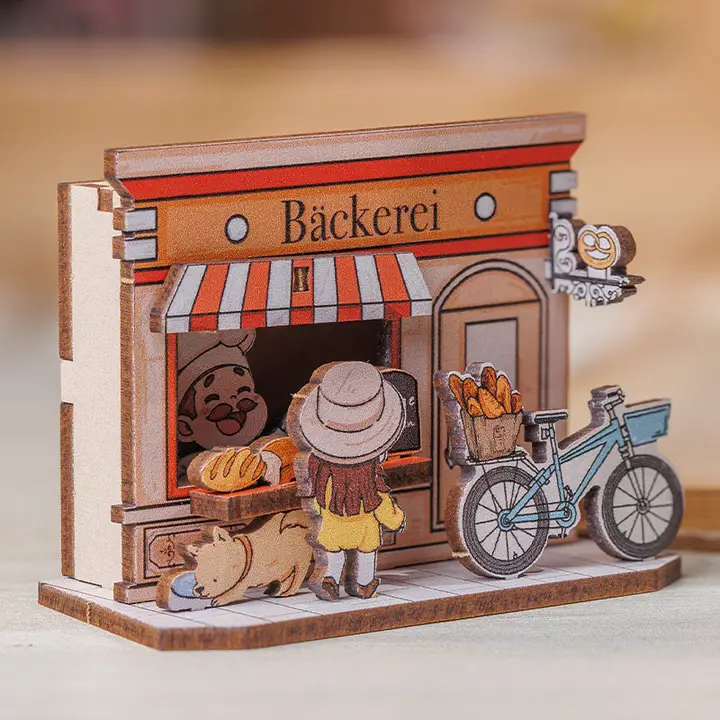 Mini Book Nook : Boulangerie (aimanté avec carte + enveloppe) – Image 4