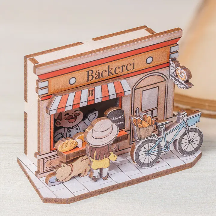 Mini Book Nook : Boulangerie (aimanté avec carte + enveloppe) – Image 2