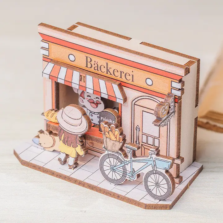 Mini Book Nook : Boulangerie (aimanté avec carte + enveloppe) – Image 5