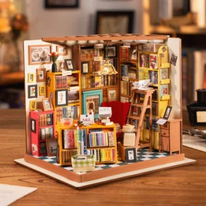 Kit « Book Nook » Bibliothèque d&rsquo;étude de Sam avec éclairage Led Intégrée [Kit à construire, 236 pièce]