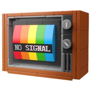 Kit de Construction Rétro Pop Series: Télévision couleur 1970  [132 pièces, 7,7x 6,5 x7,1 cm]