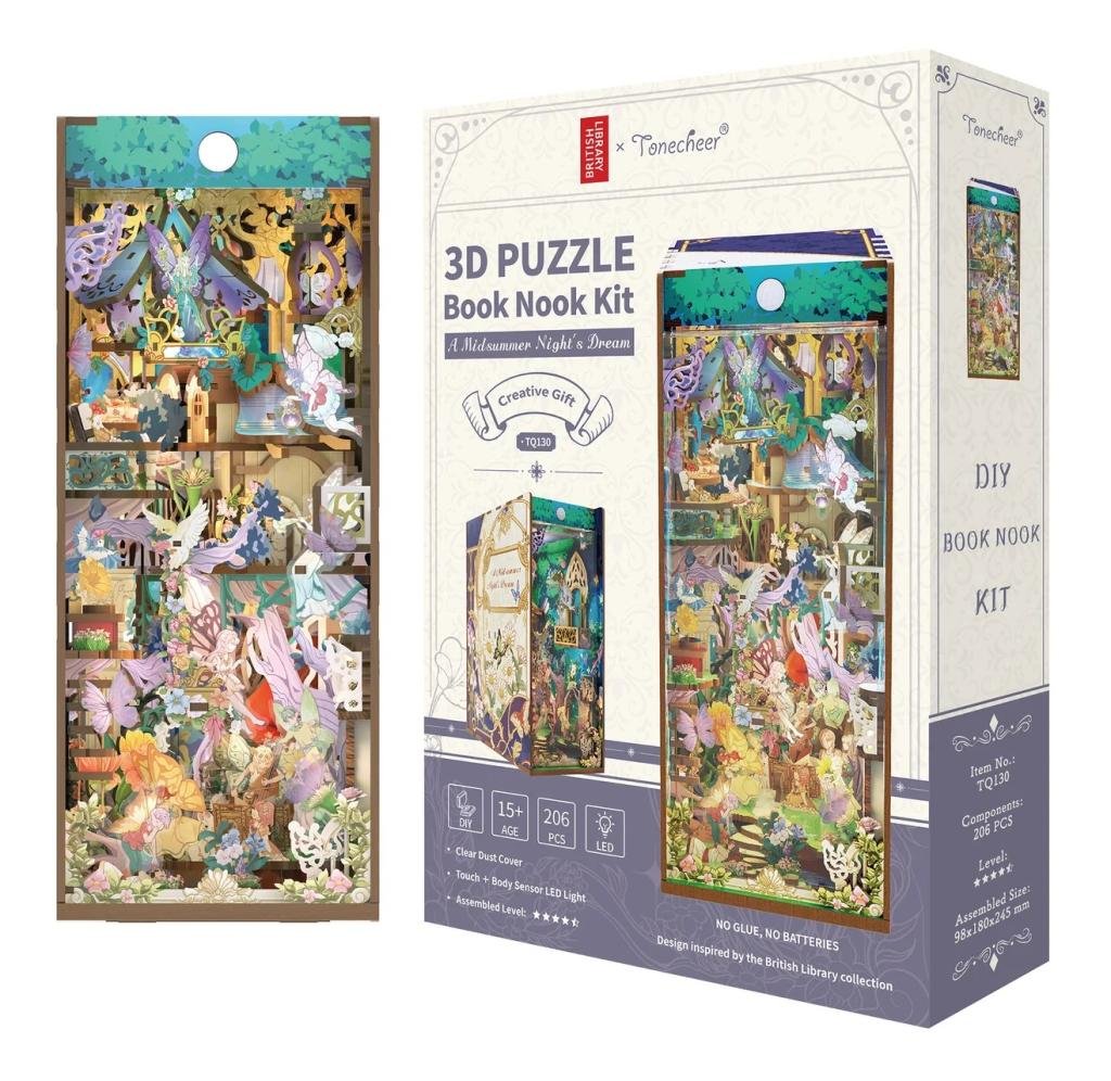 Kit "Book Nook" songe d'une nuit d'été avec éclairage Led Intégrée