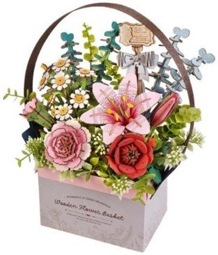 Kit "Book Nook" Wooden Flower Basket