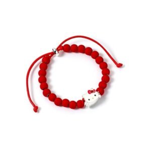 Bracelet ajustable en perles Hello Kitty : Kitty (rouge)
