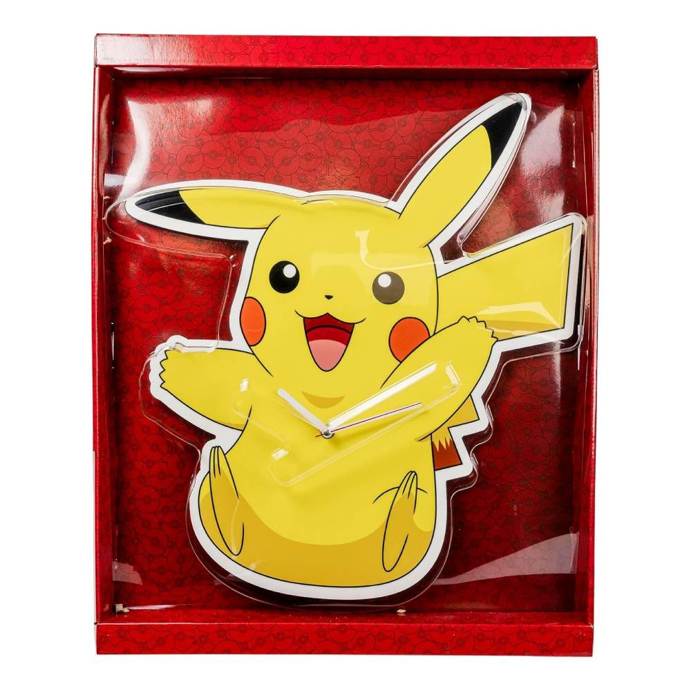 Grande horloge murale forme 50cm en bois Pokémon : Pikachu – Image 2