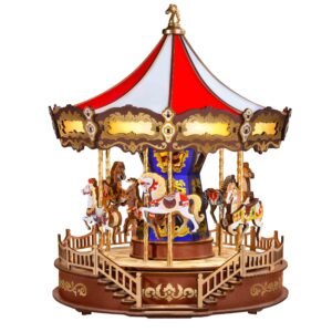 Kit « Book Nook » Carrousel avec éclairage Led Intégrée + boite à musique avec 4 mélodies]