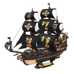 Kit « Book Nook » The Seahorse Barque [Kit à construire, 603 pièces, Matériaux : contreplaqué]